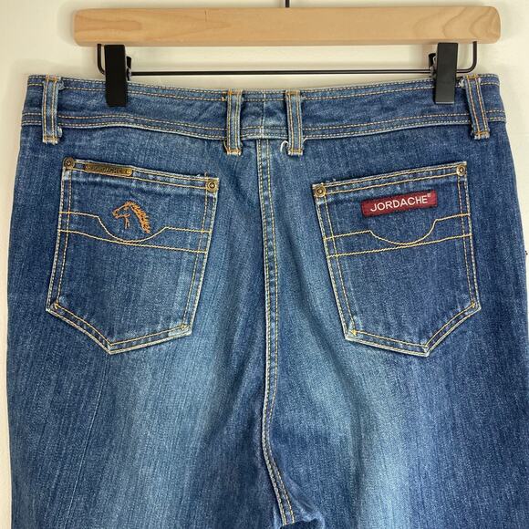 Vintage 80s Jordache Horse Logo Jeans High Waist sz 34 L Straight Leg Hong Kong - Picture 1 of 11